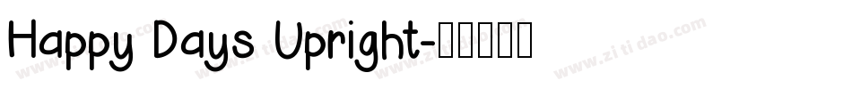 Happy Days Upright字体转换